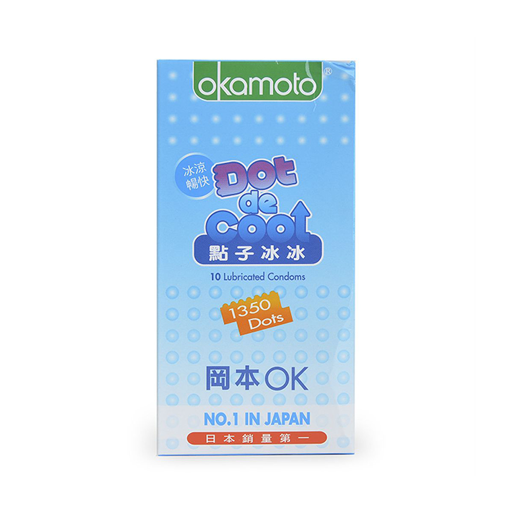 Bao cao su Okamoto Dot De Cool gai lạnh kéo dài thời gian, Hộp 10 cái