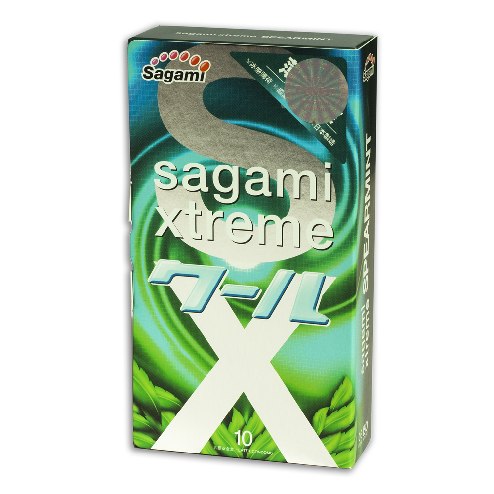 Bao cao su Sagami Xtreme Spearmint hương bạc hà dịu nhẹ, Hộp 10 cái