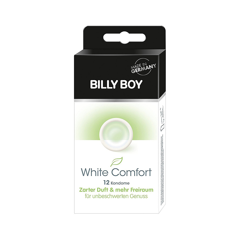 Bao cao su Billy Boy White Comfort - Thoải mái, hương thiên nhiên, Hộp 12 cái