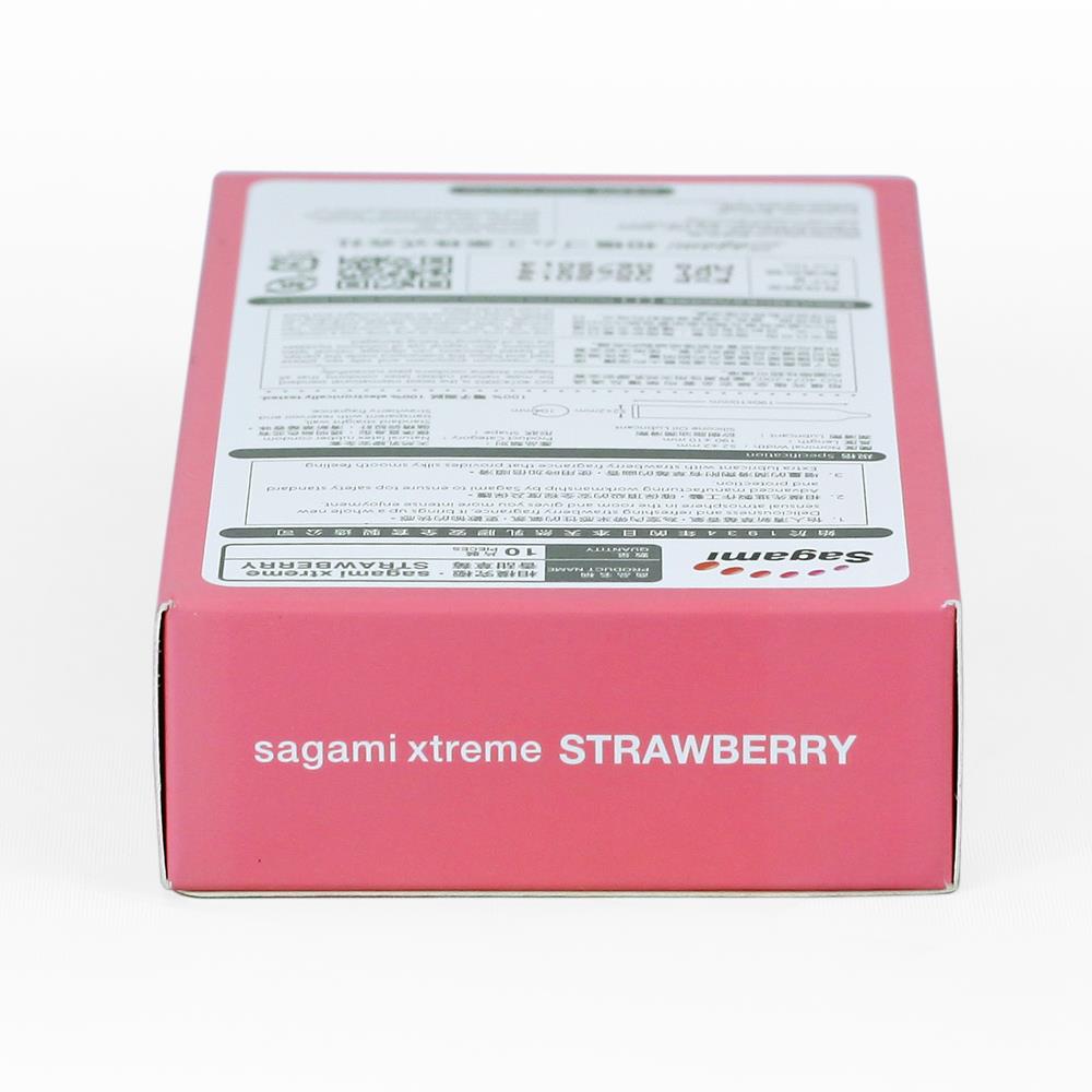 Bao cao su Sagami Xtreme Strawberry hương dâu, Hộp 3 cái