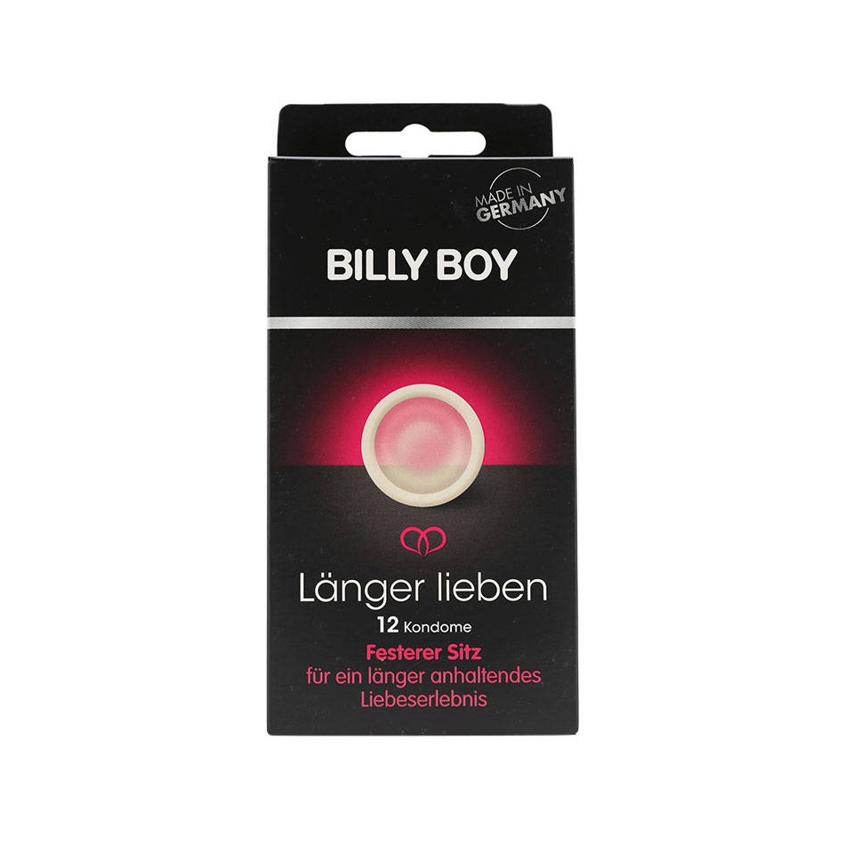 Bao cao su Billy Boy Länger lieben - Bền lâu, chống tuột, kéo dài thời gian, Hộp 12 cái