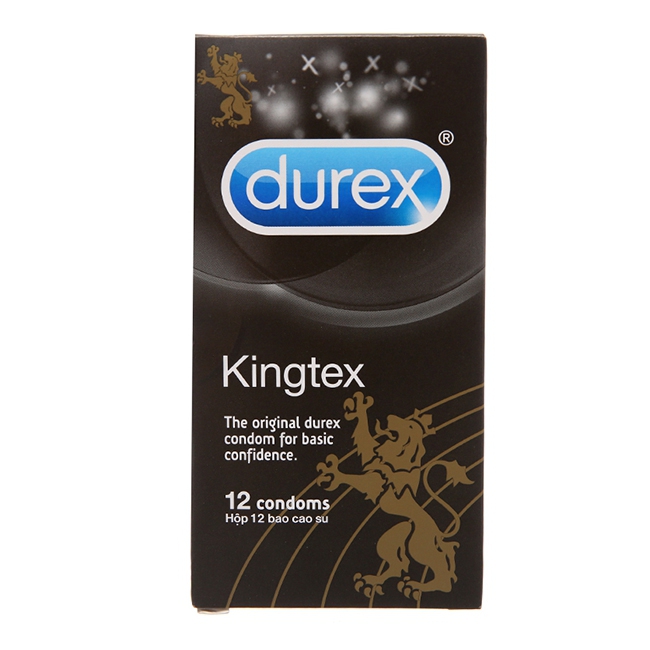 Bao cao su Durex Kingtex thiết kế ôm sát, Hộp 12 cái