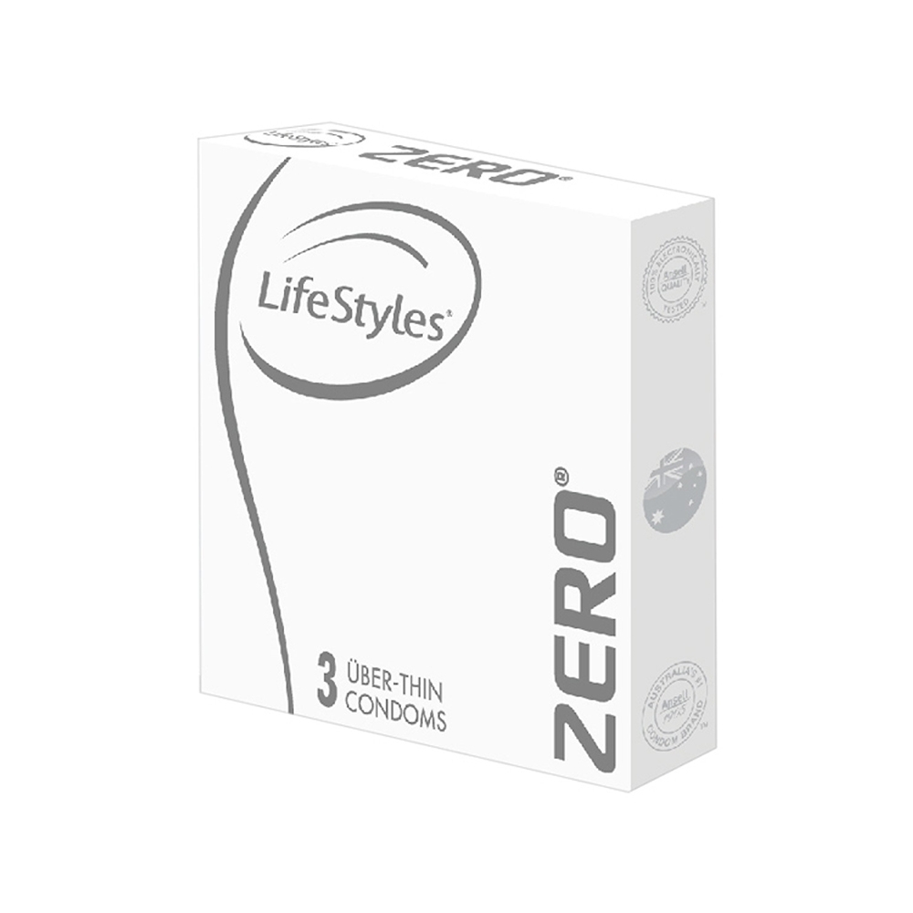 Bao cao su Lifestyles Zero siêu mỏng 0.04mm, Hộp 3 cái