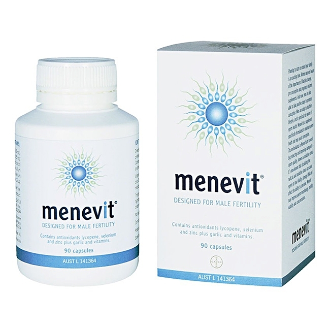 Menevit hỗ trợ và nâng cao chất lượng tinh trùng cho nam giới, Chai 90 viên