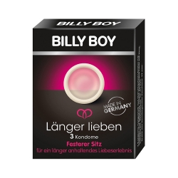 Bao cao su Billy Boy Länger Lieben - Bền lâu, chống tuột, kéo dài thời gian, Hộp 3 cái