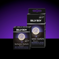 Bao cao su Billy Boy Sicheres Gefühl - Vững tâm, chống xuất tinh sớm, Hộp 3 cái