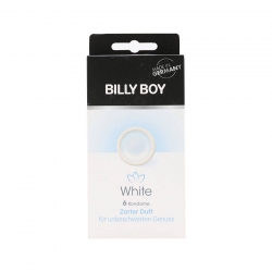 Bao cao su Billy Boy White - Dịu êm, hương tự nhiên, kích thích hưng phấn, Hộp 6 cái