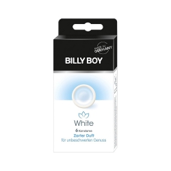 Bao cao su Billy Boy White - Dịu êm, hương tự nhiên, kích thích hưng phấn, Hộp 6 cái
