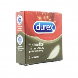 Bao cao su Durex Fetherlite siêu mỏng, ôm khít, Hộp 3 cái