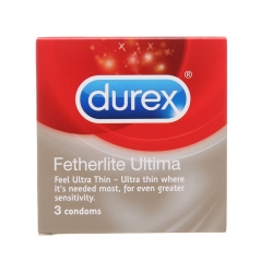 Bao cao su Durex Fetherlite Ultima siêu mỏng, Hộp 3 cái
