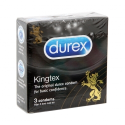 Bao cao su Durex Kingtex thiết kế ôm sát, Hộp 3 cái