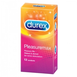 Bao cao su Durex Pleasuremax có đường gân và hạt nổi, Hộp 12 cái