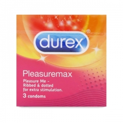 Bao cao su Durex Pleasuremax có đường gân và hạt nổi, Hộp 3 cái