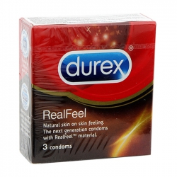 Bao cao su Durex Real Feel kéo dài thời gian quan hệ, Hộp 3 cái