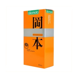Bao cao su Okamoto Skinless Skin Orange Super Lubricated hương cam, Hộp 10 cái