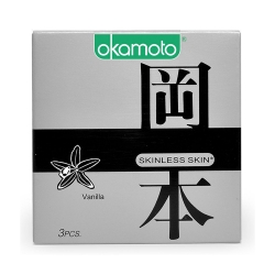 Bao cao su Okamoto Skinless Skin Vanilla, Hộp 3 cái
