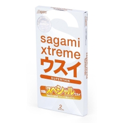 Bao cao su Sagami Xtreme Super Thin siêu mỏng, Hộp 2 cái