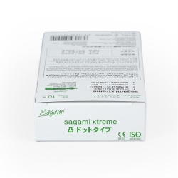 Bao cao su Sagami Xtreme White có gai, tăng khoái cảm, Hộp 10 cái