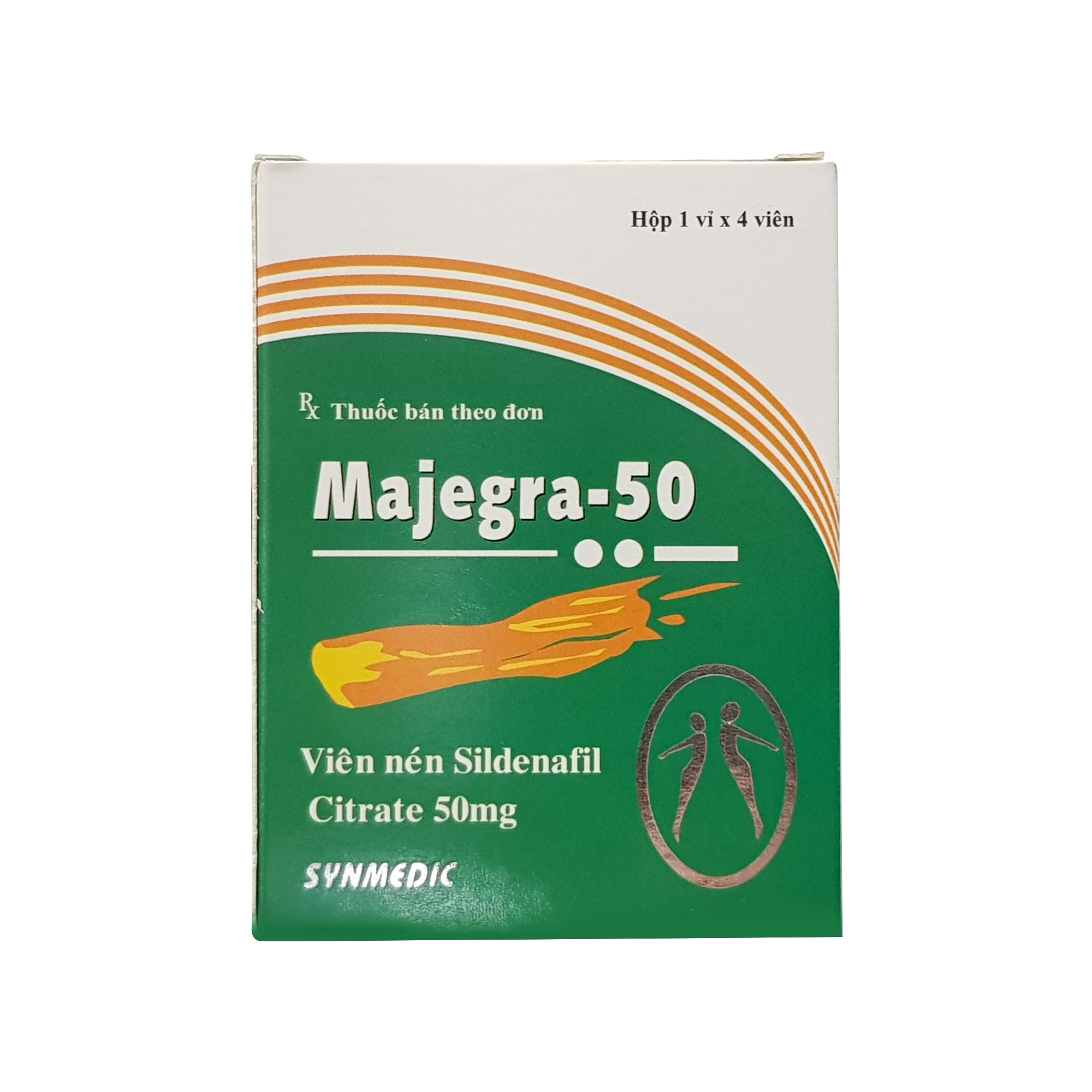 Thảo dược cương dương Majegra 50mg, Hộp 4 viên