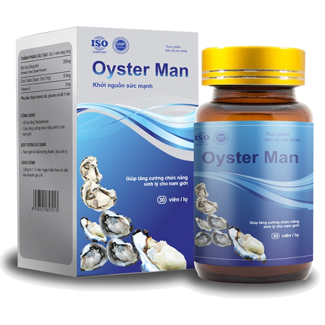 Tinh chất hàu Oyster Man tăng cường sinh lý nam, Hộp 30 viên